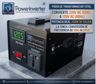 CONVERSOR - VARIADOR DE FRECUENCIA  - VOLTAJE 220VAC 50HZ A 120VAC 60HZ - 500W
